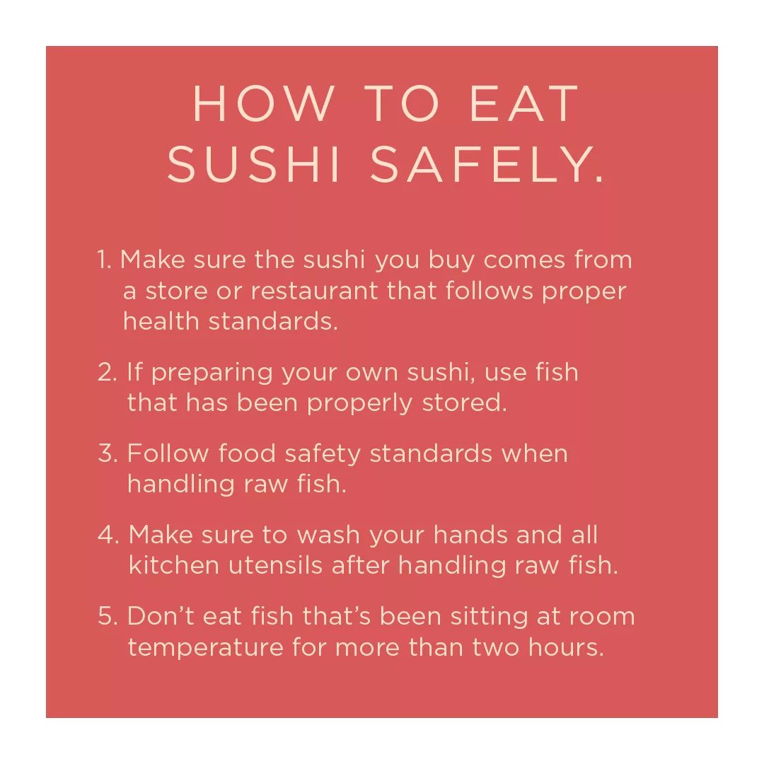 How to safely eat sushi
